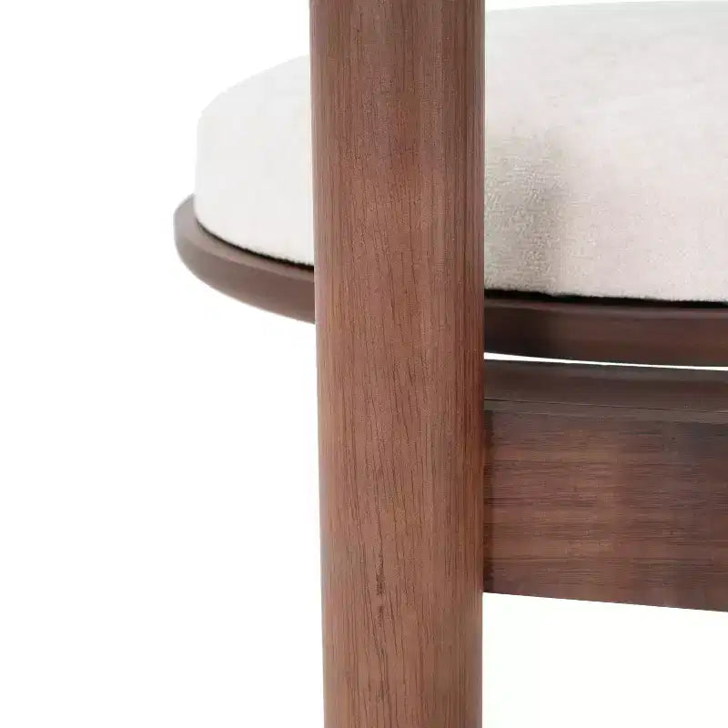 Christopher Knight Home Lot de 2 Chaises de Salle à Manger Contemporaines Eliza sans Accoudoirs en Bois d'Hévéa Rembourrées Noyer/Beige