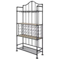 Edina 39" Wine Racks Oak and Sandy Black - Acme Furniture