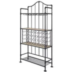 Edina 39" Wine Racks Oak and Sandy Black - Acme Furniture