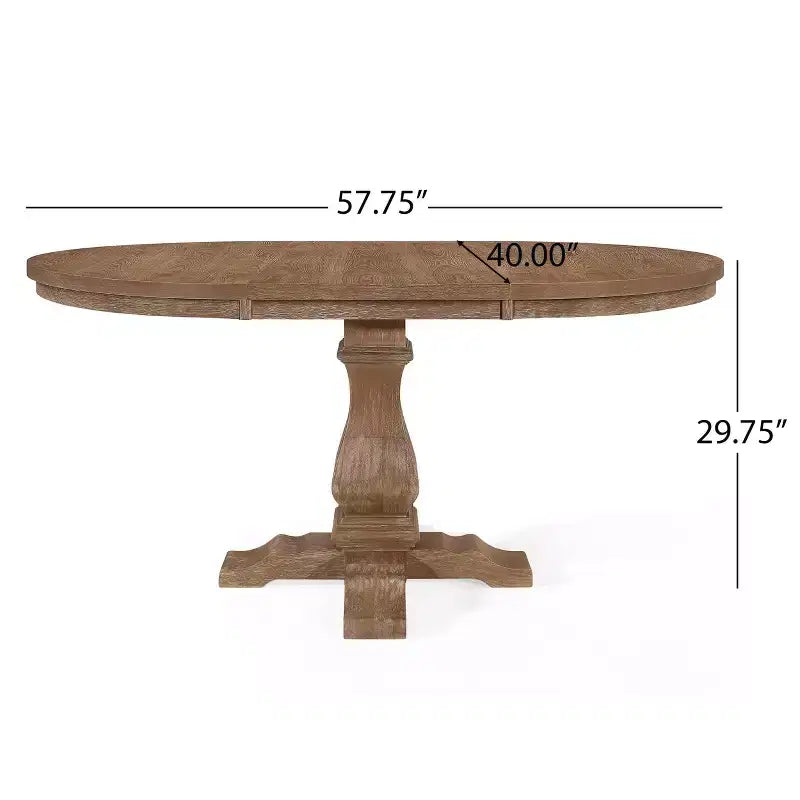 Christopher Knight Home Ensemble de salle à manger extensible 5 pièces Felly rembourré, marron naturel/frêne clair/tweed beige clair