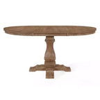 Christopher Knight Home Ensemble de salle à manger extensible 5 pièces Felly rembourré, marron naturel/frêne clair/tweed beige clair