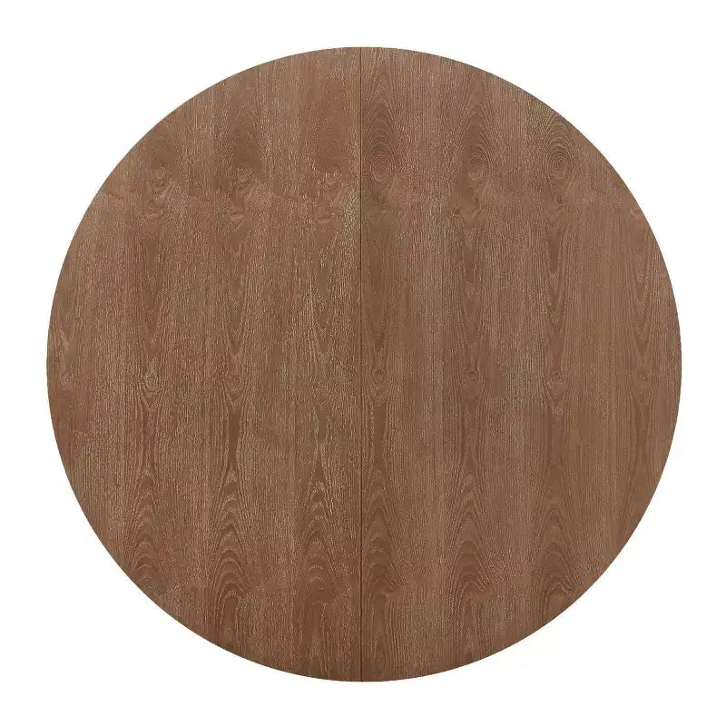 Christopher Knight Home Ensemble de salle à manger extensible 5 pièces Felly rembourré, marron naturel/frêne clair/tweed beige clair