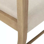 Christopher Knight Home Ensemble de salle à manger extensible 5 pièces Felly rembourré, marron naturel/frêne clair/tweed beige clair