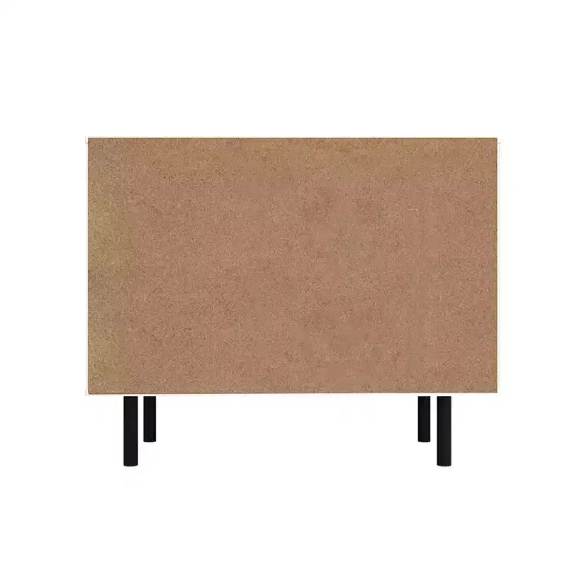 Manhattan Comfort Liam Buffet 4 Étagères Mid-Century Moderne Blanc/Bois