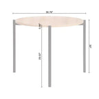 Table à manger ronde Lifestorey Jari, style milieu de siècle, chêne/noir