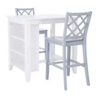 Powell 3pc Shelby Counter Height Space Saver Dining Set Gray