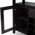 Farzon Transitional 9 Bouteilles Meuble de rangement Buffet Expresso - miBasics