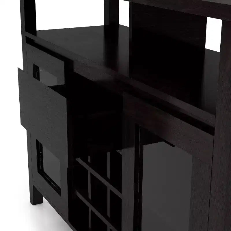 Farzon Transitional 9 Bouteilles Meuble de rangement Buffet Expresso - miBasics