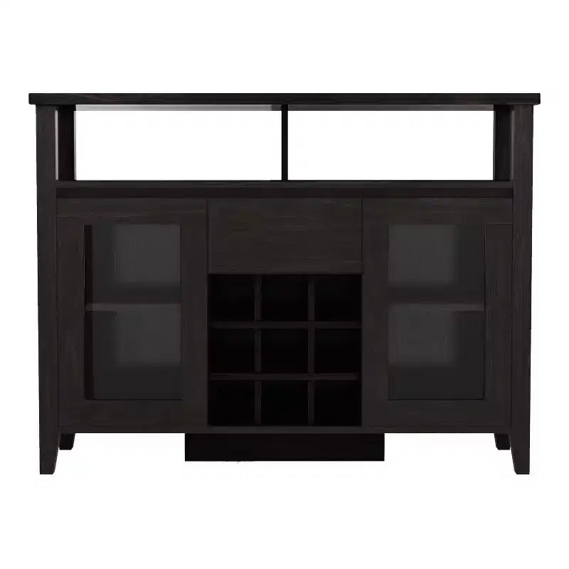 Farzon Transitional 9 Bouteilles Meuble de rangement Buffet Expresso - miBasics