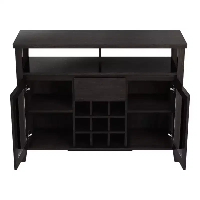 Farzon Transitional 9 Bouteilles Meuble de rangement Buffet Expresso - miBasics