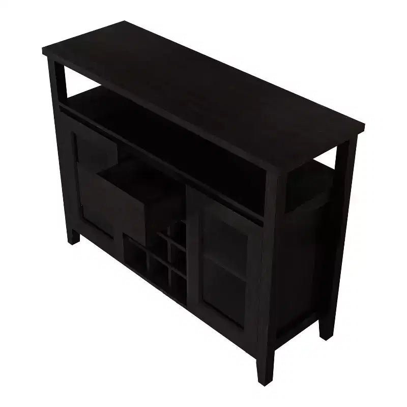 Farzon Transitional 9 Bouteilles Meuble de rangement Buffet Expresso - miBasics