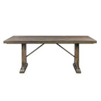 78" Raphaela Dining Table Weathered Cherry Finish - Acme Furniture