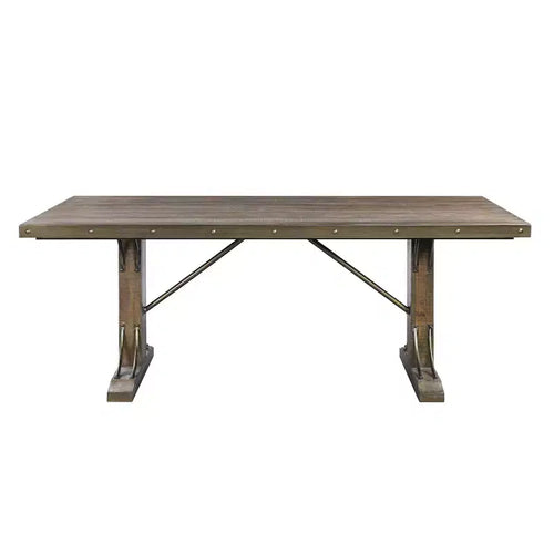 78" Raphaela Dining Table Weathered Cherry Finish - Acme Furniture