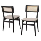 Lifestorey Ensemble repas rectangulaire 6 places Whitney Noir