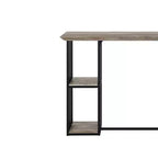 Table à manger 47" Zudora Acme Furniture Chêne antique Fini noir sable : Pied central en métal robuste, 2 places