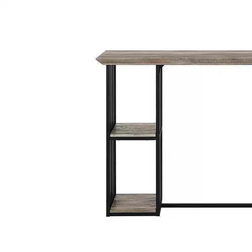 Table à manger 47" Zudora Acme Furniture Chêne antique Fini noir sable : Pied central en métal robuste, 2 places