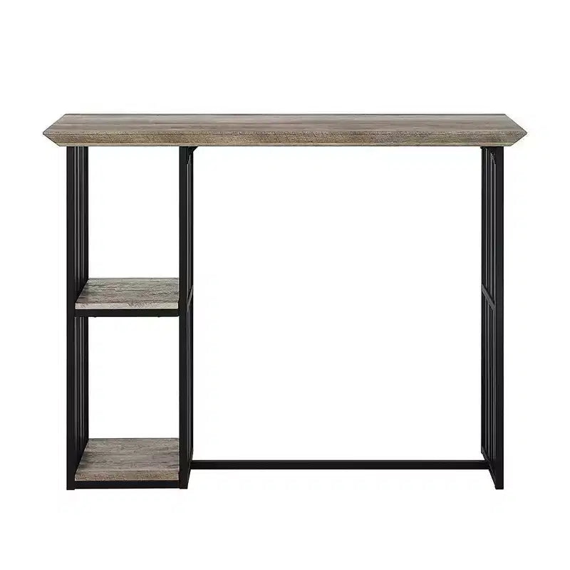 Table à manger 47" Zudora Acme Furniture Chêne antique Fini noir sable : Pied central en métal robuste, 2 places
