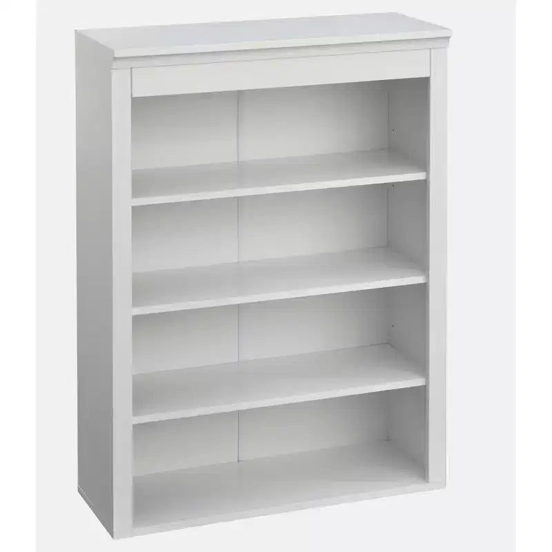 Lifestorey Monza 3 Shelf Display Hutch White: Modern Farmhouse Style, 3-Shelf Display Storage