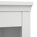 Lifestorey Monza Armoire de présentation à 3 étagères blanche : Style moderne de maison de ferme, Rangement de présentation à 3 étagères