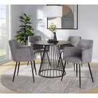 Table à manger LumiSource Canary MDF en métal noir/noir