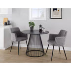 Table à manger LumiSource Canary MDF en métal noir/noir