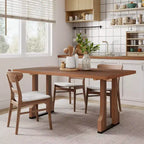 Christopher Knight Home Rowan, table de salle à manger rustique de 160 cm avec double piedestal, noyer