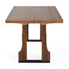 Christopher Knight Home Rowan, table de salle à manger rustique de 160 cm avec double piedestal, noyer