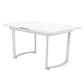 Palton 60-72" Dining Tables High Gloss White - Acme Furniture: Sleek Extendable Rectangle for 6