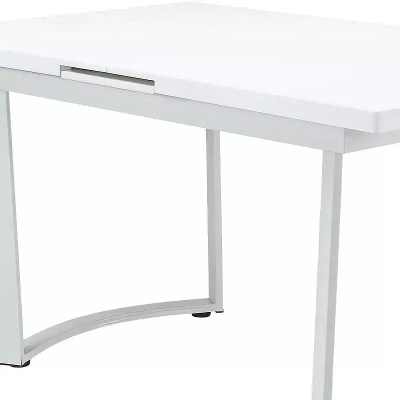 Tables de salle à manger Palton 60-72" Blanc Brillant - Acme Furniture : Rectangulaire Extensible Élégante pour 6 personnes