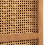 Meuble de rangement Lifestorey Maxima Cane Naturel : Rangement Mid-Century, Placage frêne, Étagères réglables