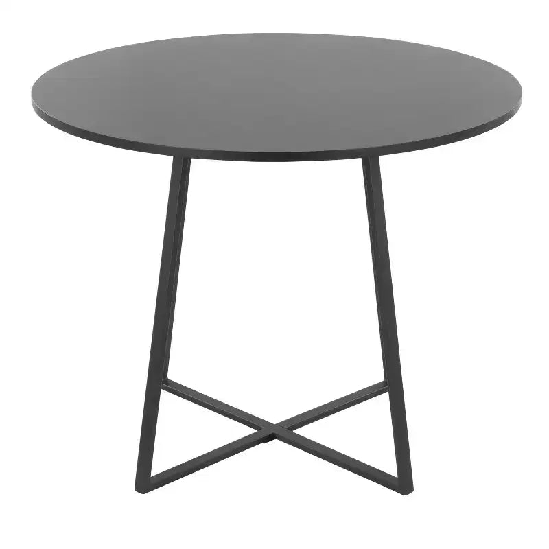 LumiSource Cosmo Table de salle à manger en MDF métal noir/noir