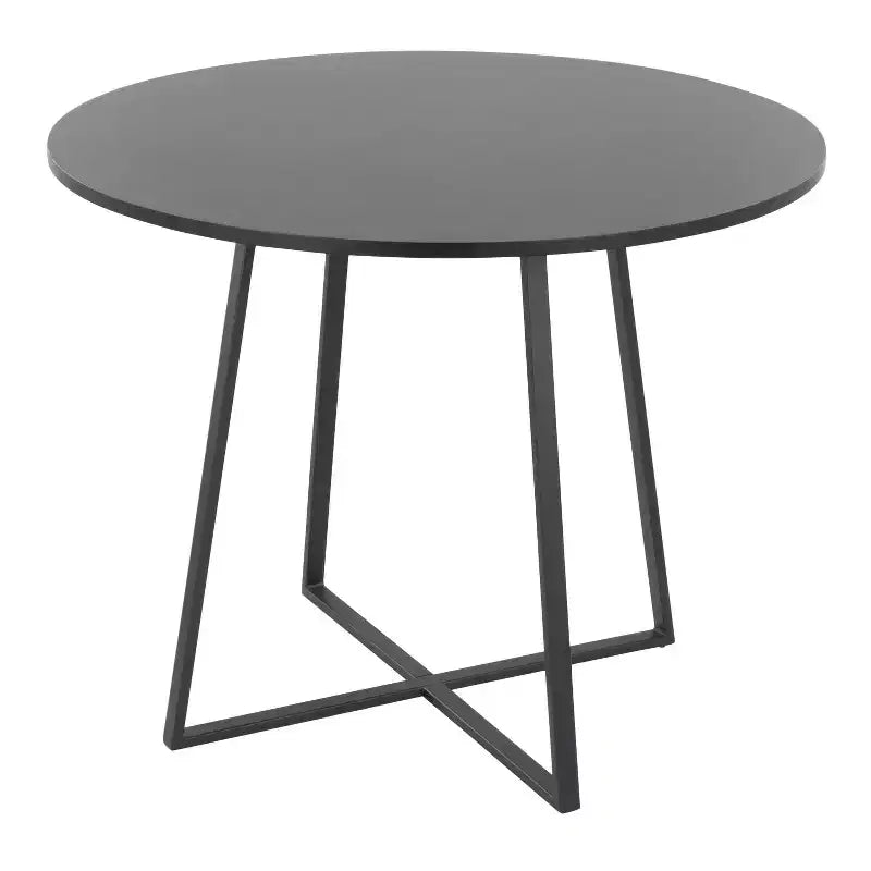 LumiSource Cosmo Table de salle à manger en MDF métal noir/noir
