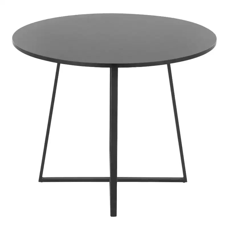 LumiSource Cosmo Table de salle à manger en MDF métal noir/noir