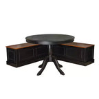 Linon 2pc Tobin Nook and Table Dining Set Black/Walnut