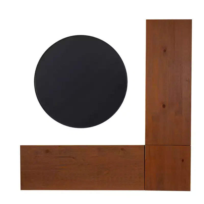 Ensemble de salle à manger Linon 2 pièces Tobin avec coin repas et table Noir/Noyer