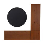 Ensemble de salle à manger Linon 2 pièces Tobin avec coin repas et table Noir/Noyer
