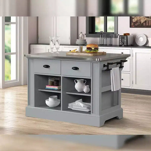 Acme Furniture Urrur, îlot de cuisine, fini gris