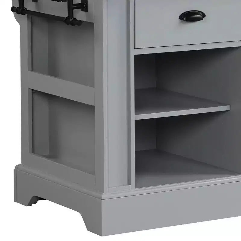Acme Furniture Urrur, îlot de cuisine, fini gris