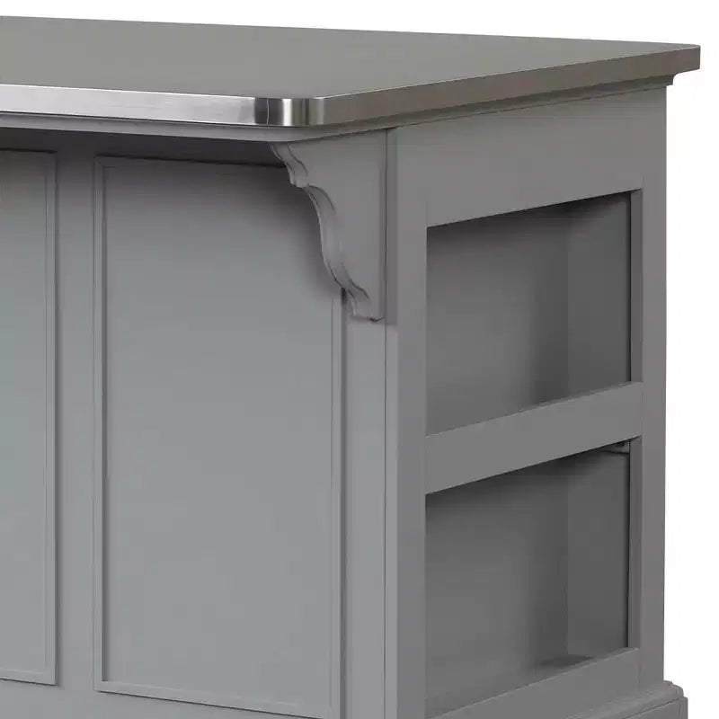 Acme Furniture Urrur, îlot de cuisine, fini gris
