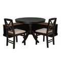 Linon 4pc Tobin Nook and Table Dining Set Black/Walnut