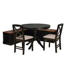 Ensemble de salle à manger Linon 4 pièces avec banquette Tobin Nook et table, noir/noyer