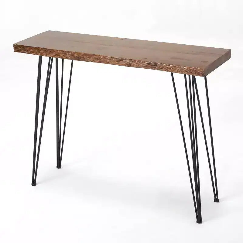 Christopher Knight Home Chana Industrial Live Edge Rectangular Bar Table Natural: Pub Style, High Dining