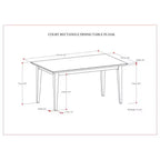 Table à manger rectangulaire en chêne WyndenHall Fairway