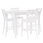 Powell 5pc Shelby Square Counter Height Dining Set White