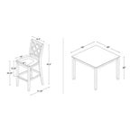 Ensemble de salle à manger carré Shelby 5 pièces hauteur comptoir Powell, blanc
