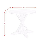 Table de salle à manger ronde hauteur comptoir Keaton Picket House Furnishings Beach : 36 po de haut, piedestal, 4 places