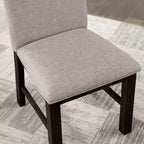 HOMES: Inside + Out Ensemble de salle à manger transitionnel 7 pièces Brightpeak Noir antique/Gris
