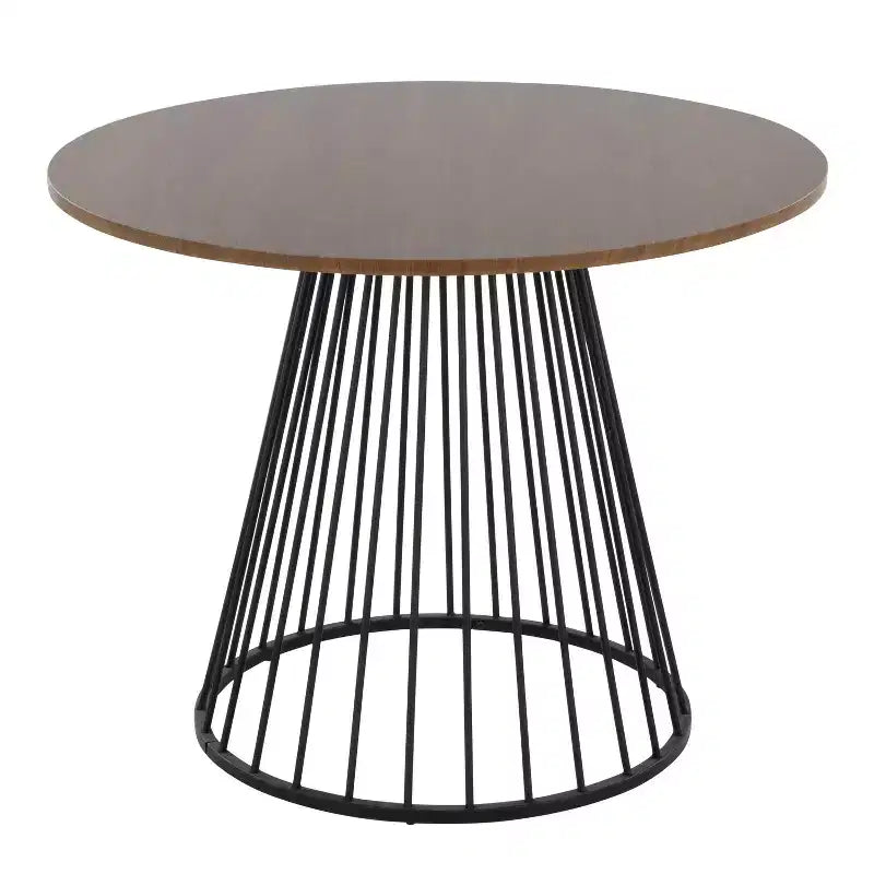 LumiSource Canary Wood Dining Table Black Metal/Walnut