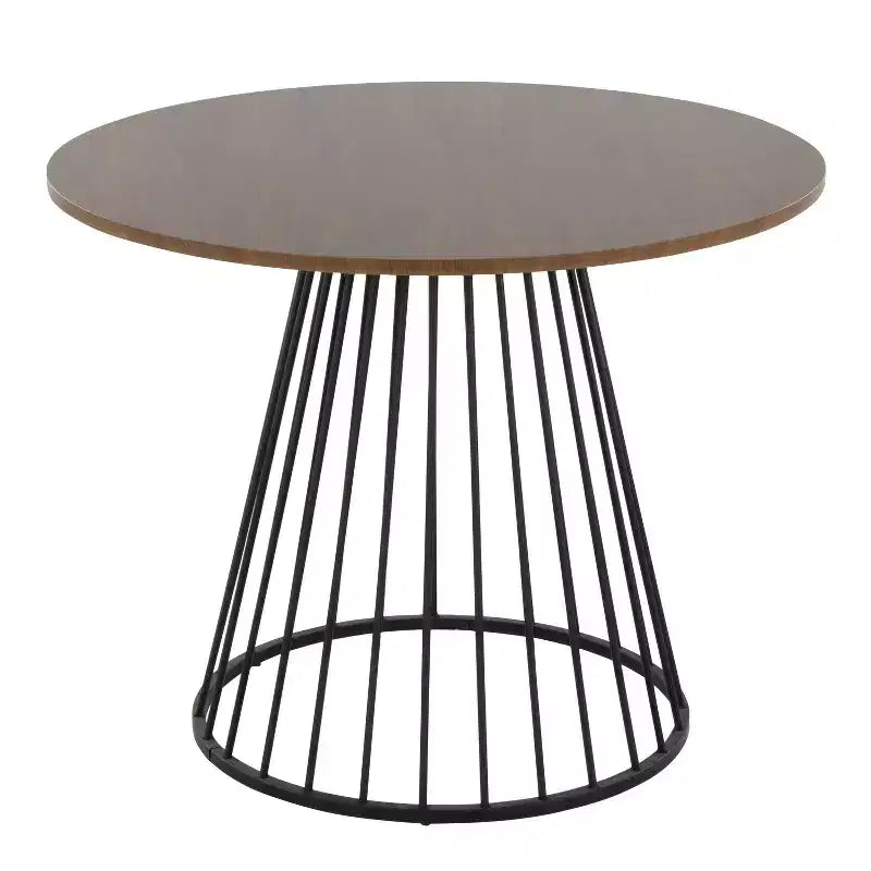 LumiSource Canary Table à Manger en Bois Métal Noir/Noyer