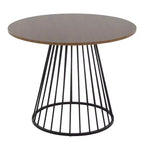 LumiSource Canary Table à Manger en Bois Métal Noir/Noyer